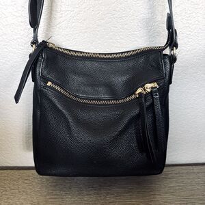 Vince Camuto Black Leather Crossbody Purse Bag